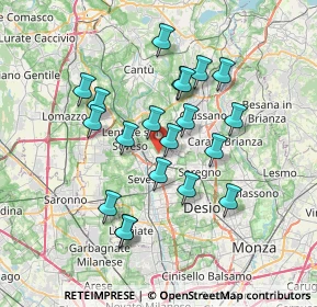 Mappa Piazza Alessandro Volta, 20821 Meda MB, Italia (6.3485)