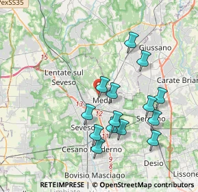 Mappa Piazza Alessandro Volta, 20821 Meda MB, Italia (3.57214)