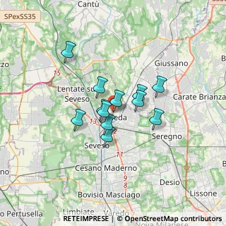 Mappa Piazza Alessandro Volta, 20821 Meda MB, Italia (2.2675)