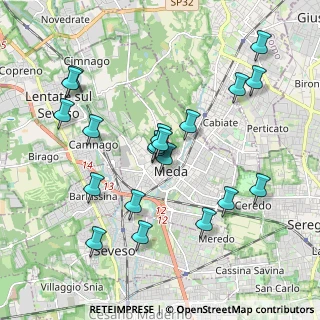 Mappa Piazza Alessandro Volta, 20821 Meda MB, Italia (1.9495)