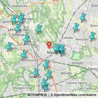 Mappa Piazza Alessandro Volta, 20821 Meda MB, Italia (2.596)