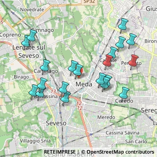 Mappa Piazza Alessandro Volta, 20821 Meda MB, Italia (2.115)