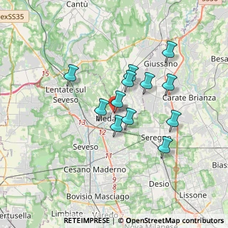 Mappa Via Brianza, 20821 Meda MB, Italia (2.84833)