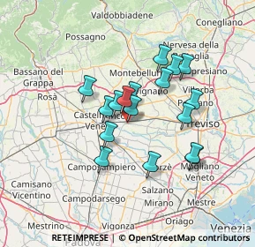 Mappa Via dei Morosini, 31050 Vedelago TV, Italia (10.96118)