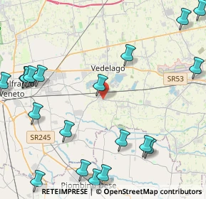 Mappa Via dei Morosini, 31050 Vedelago TV, Italia (6.0265)