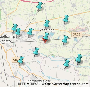 Mappa Via dei Morosini, 31050 Vedelago TV, Italia (4.41769)