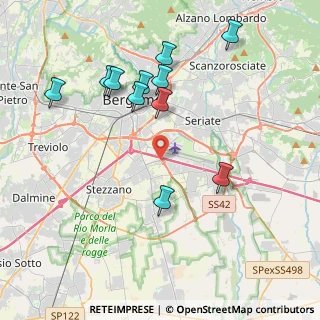 Mappa Via Portico, 24050 Bergamo BG, Italia (4.09636)
