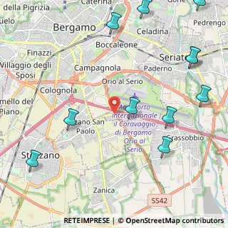 Mappa Via Portico, 24050 Bergamo BG, Italia (2.91091)