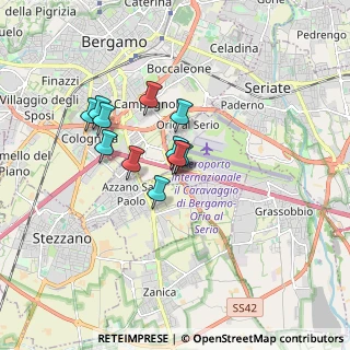 Mappa Via Portico, 24050 Bergamo BG, Italia (1.23909)