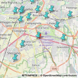 Mappa Via Portico, 24050 Bergamo BG, Italia (2.82933)