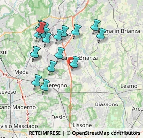 Mappa Via Tommaso Grossi, 20841 Seregno MB, Italia (3.74722)