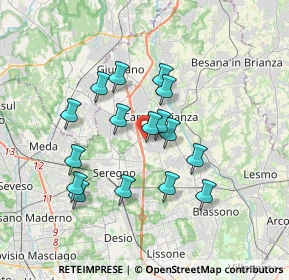 Mappa Via Tommaso Grossi, 20841 Seregno MB, Italia (3.0475)