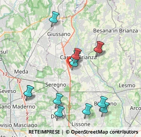 Mappa Via Tommaso Grossi, 20841 Seregno MB, Italia (4.07077)