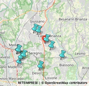 Mappa Via Tommaso Grossi, 20841 Seregno MB, Italia (3.81091)