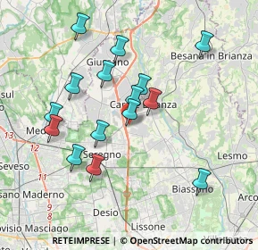 Mappa Via Tommaso Grossi, 20841 Seregno MB, Italia (3.48)