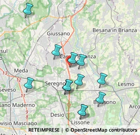 Mappa Via Tommaso Grossi, 20841 Seregno MB, Italia (3.80667)