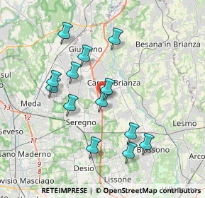 Mappa Via Tommaso Grossi, 20841 Seregno MB, Italia (3.52385)