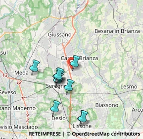 Mappa Via Tommaso Grossi, 20841 Seregno MB, Italia (3.34545)