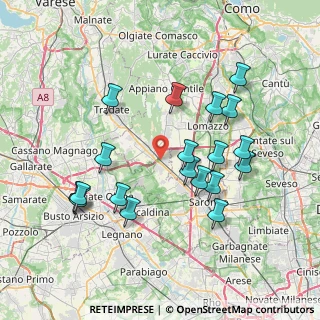 Mappa Via Umberto Nobile, 21040 Cislago VA, Italia (7.55474)