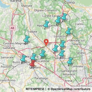Mappa Via Umberto Nobile, 21040 Cislago VA, Italia (8.03923)