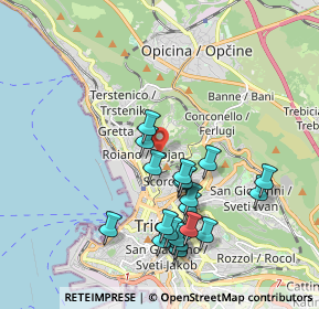 Mappa Via Sara Davis, 34135 Trieste TS, Italia (1.866)