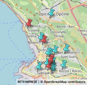 Mappa Via Sara Davis, 34135 Trieste TS, Italia (1.94471)