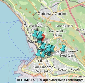 Mappa Via Sara Davis, 34135 Trieste TS, Italia (1.11875)