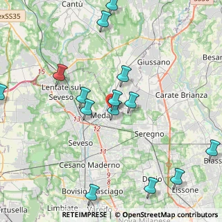 Mappa Via Istria, 20821 Meda MB, Italia (5.04867)