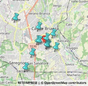 Mappa Via del Dosso, 20841 Carate Brianza MB, Italia (1.24636)