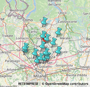 Mappa Via del Dosso, 20841 Carate Brianza MB, Italia (10.60467)