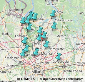 Mappa Via del Dosso, 20841 Carate Brianza MB, Italia (13.07294)