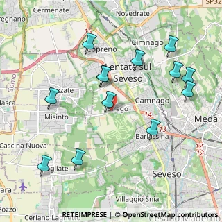 Mappa Via Filippo Gerbino, 20823 Lentate sul Seveso MB, Italia (2.18923)