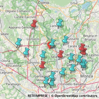 Mappa Via Filippo Gerbino, 20823 Lentate sul Seveso MB, Italia (9.3535)