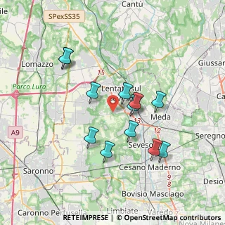 Mappa Via Filippo Gerbino, 20823 Lentate sul Seveso MB, Italia (3.24083)