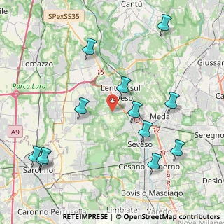 Mappa Via Filippo Gerbino, 20823 Lentate sul Seveso MB, Italia (4.81083)