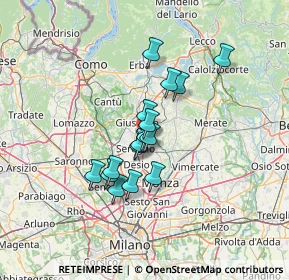 Mappa Vicinale dell'Immacolata, 20841 Carate Brianza MB, Italia (9.82375)