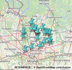 Mappa Vicinale dell'Immacolata, 20841 Carate Brianza MB, Italia (9.05444)