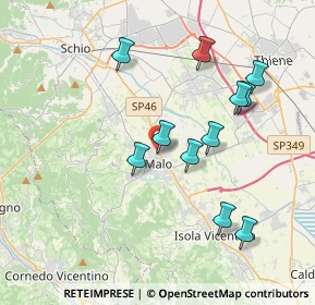 Mappa SP 46 KM17, 36040 Malo VI (3.65455)