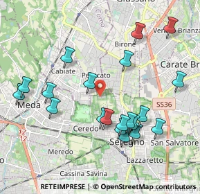 Mappa Via Napoli, 20831 Seregno MB, Italia (2.071)