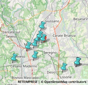Mappa Via Napoli, 20831 Seregno MB, Italia (3.74818)
