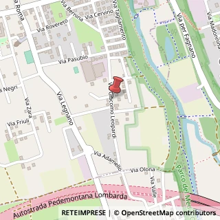 Mappa Via G. Leopardi, 20, 21054 Fagnano Olona, Varese (Lombardia)