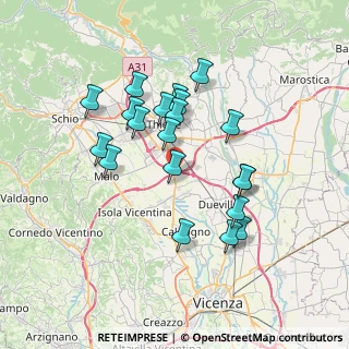 Mappa Via S. Simeone, 36030 Villaverla VI, Italia (6.4595)