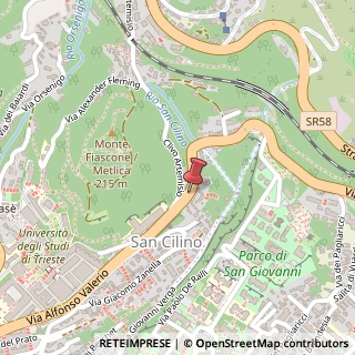 Mappa Via Valerio Alfonso, 97, 34127 Trieste, Trieste (Friuli-Venezia Giulia)