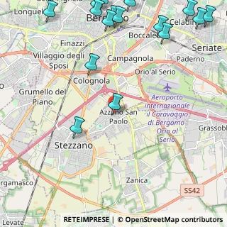 Mappa Via O. Morlani, 24052 Azzano San Paolo BG, Italia (3.26938)