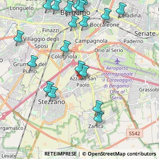 Mappa Via O. Morlani, 24052 Azzano San Paolo BG, Italia (2.78)