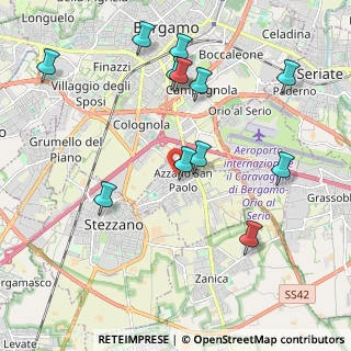 Mappa Via O. Morlani, 24052 Azzano San Paolo BG, Italia (2.2125)
