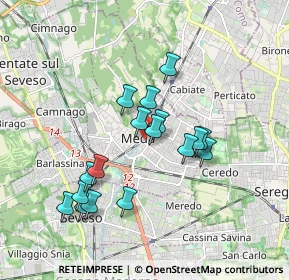 Mappa Piazza della Stazione, 20821 Meda MB, Italia (1.58294)