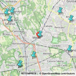 Mappa Piazza della Stazione, 20821 Meda MB, Italia (3.48727)