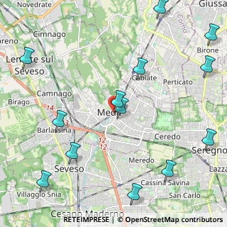 Mappa Piazza della Stazione, 20821 Meda MB, Italia (2.84615)