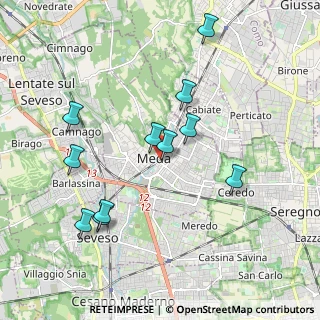 Mappa Piazza della Stazione, 20821 Meda MB, Italia (1.91273)